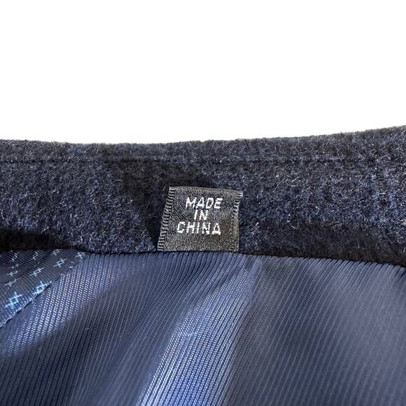 HART SCHAFFNER MARX Men's Wool Blend Coat Jacket Blue Size 40R with Flaw - Picture 9 of 10